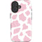 Pink Cow Print iPhone 16 Magsafe Impact Case